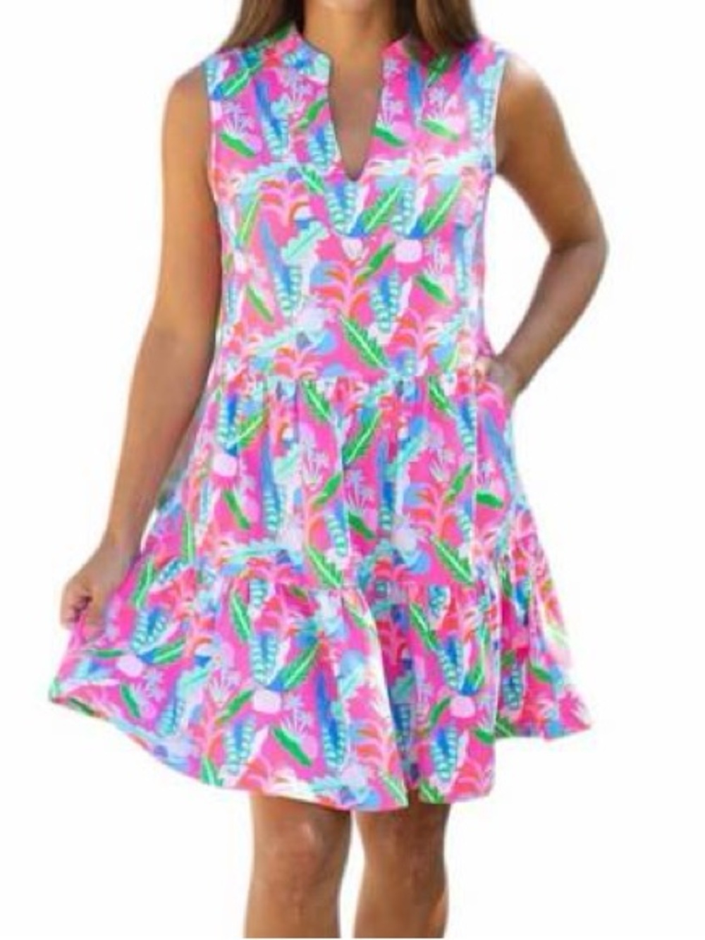 Mary Square Island Dreams Pink Newport Dress UPF 50+